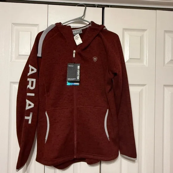 Ariat Maroon Zip-Up Sweater - Picture 1 of 2